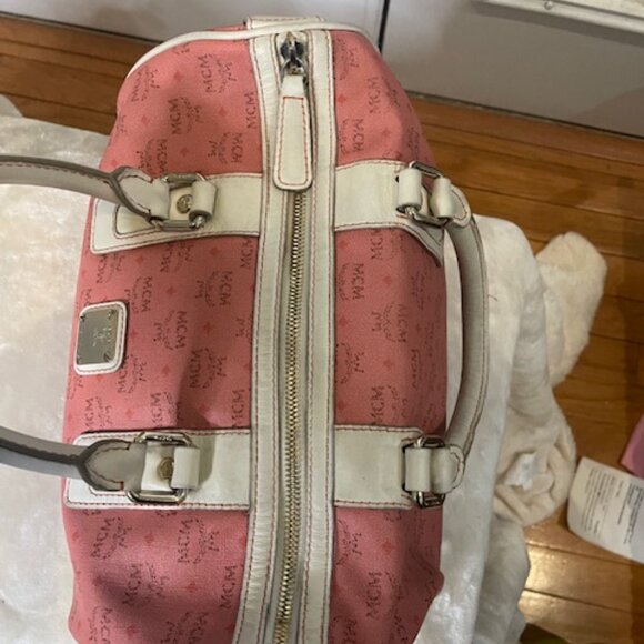 RARE Vintage MCM Pink Visetos Boston Bag - Picture 6 of 9